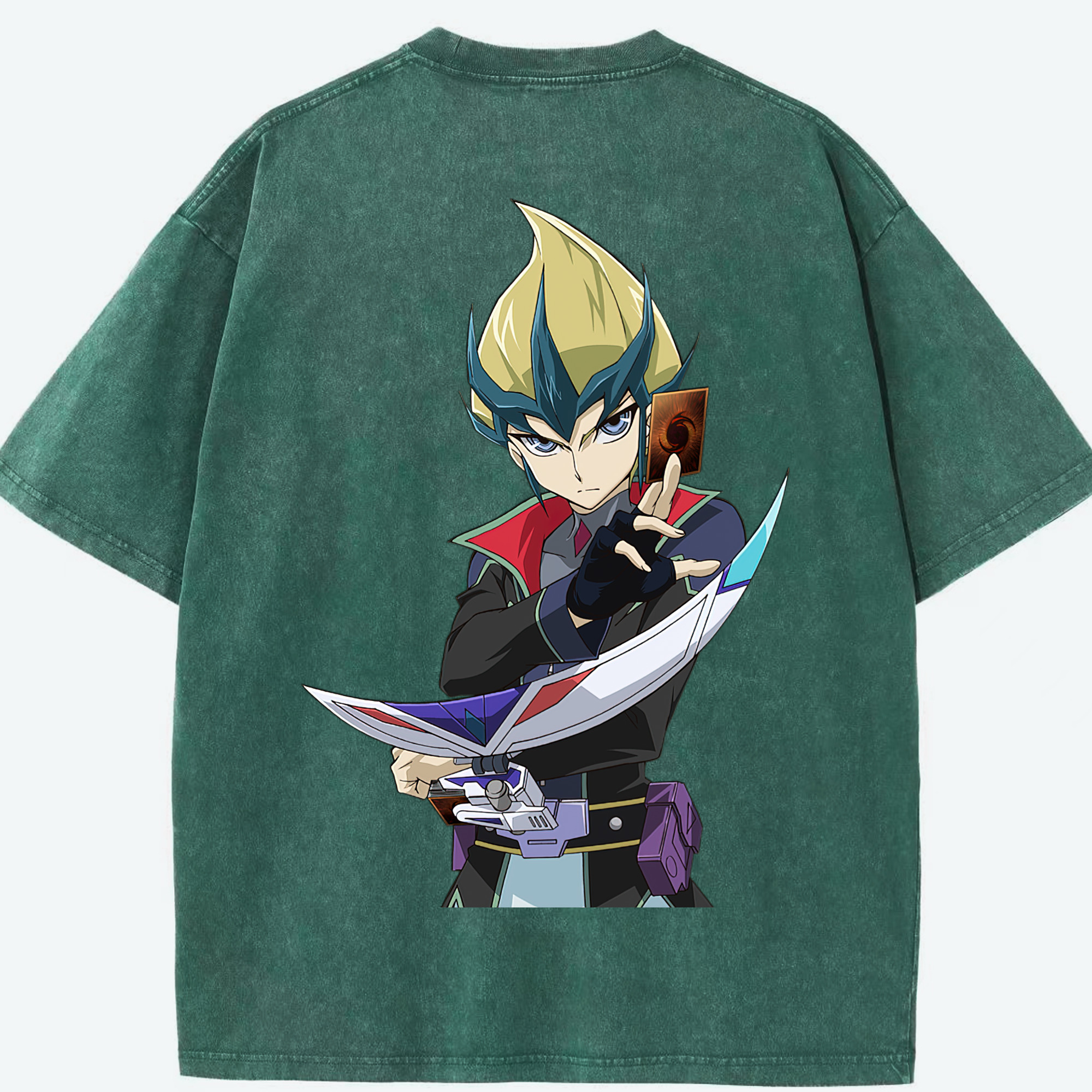 （画像用） 遊☆戯☆王 Yu-Gi-Oh! 綿100% ヴィンテージ風 半袖Tシャツ（背面プリント）